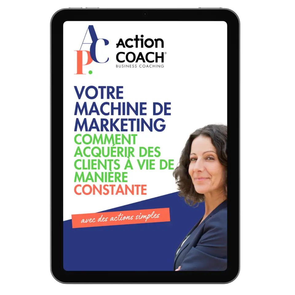 Couverture du livre blanc « Votre machine de marketing » d’ActionCOACH
