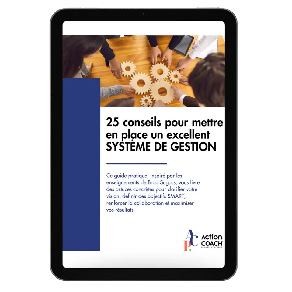 Couverture du livre blanc « 25 conseils pour un système de gestion excellent » d’ActionCOACH